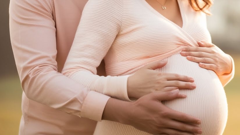 Małżeństwo cieszące się ciążą